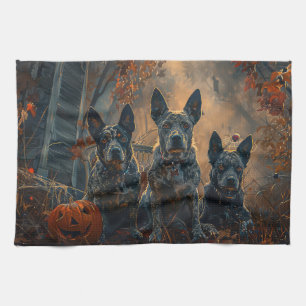 Linge De Cuisine Bleu Heeler Halloween nuit chien délice