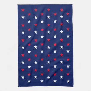 Linge De Cuisine bleu marine rouge étoiles patriotique américain