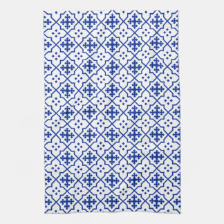 Linge De Cuisine Bleu marocain
