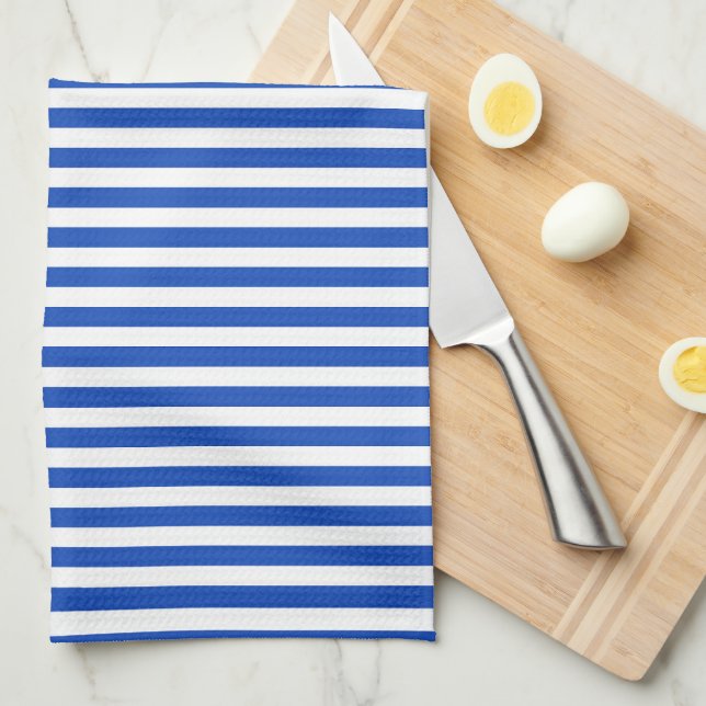 Linge De Cuisine Bleu Nautique (Quart Plié)