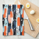 Linge De Cuisine Bleu orange brosses Motif Abstrait<br><div class="desc">Ajoutez une touche de couleur à votre cuisine avec le Blue Orange Brushstrokes Abstrait Motif Kitchen Towel. Le mélange éclatant de touches bleues et oranges crée une déclaration audacieuse et artistique, parfaite pour des cuisines modernes ou éclectiques. Utilisez cette serviette pour sécher la vaisselle, essuyer les déversements ou comme accent...</div>
