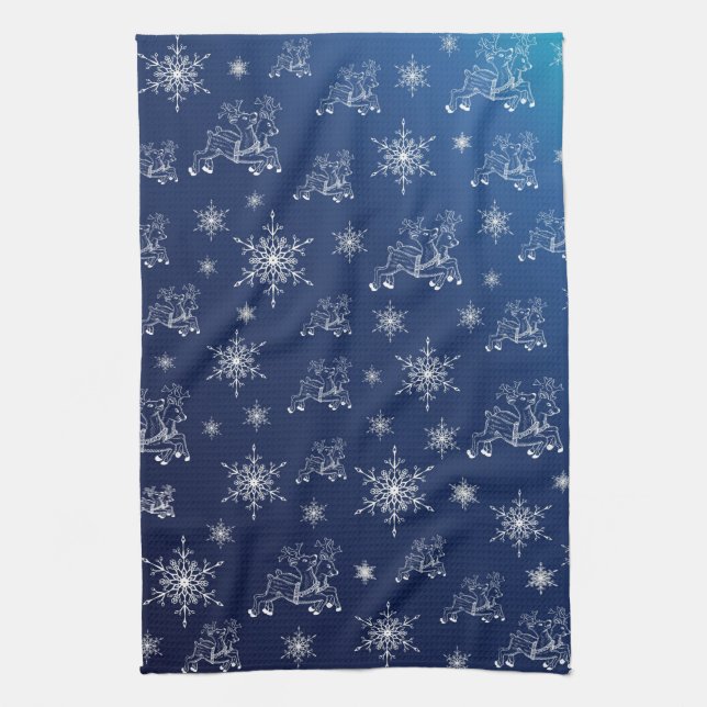 Linge De Cuisine bleu, rennes, étoile, étoiles, flocon de neige, no (Vertical)