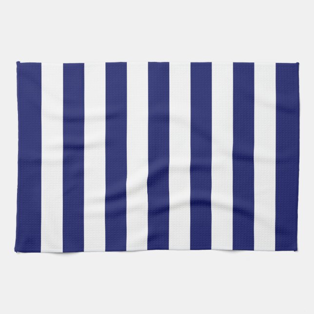 Linge De Cuisine Bleu Sailor Stripe (grande échelle) (Horizontal)