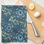 Linge De Cuisine Bleu Vert Floral Motif Amusant Chic Nom<br><div class="desc">Blue Chic Floral Élégant Serviette de cuisine. Ces serviettes de cuisine uniques sont un cadeau parfait pour célébrer un anniversaire, la retraite, l'anniversaire, etc. Ajoutez une serviette de coordination trouvée dans mon magasin Zazzle. Une façon amusante d'ajouter de la couleur à votre cuisine. Associez-le avec une bouteille de vin et...</div>