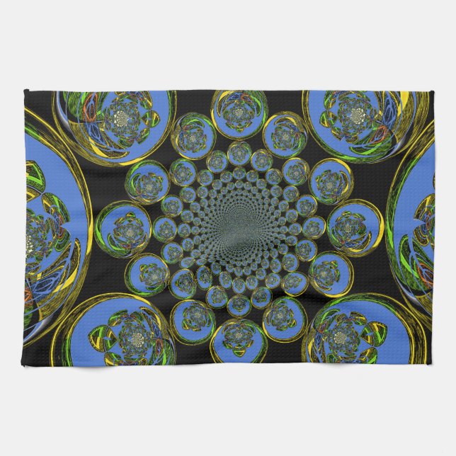 Linge De Cuisine Bleu vintage (Horizontal)