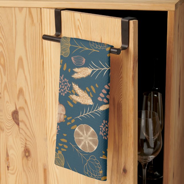 Linge De Cuisine Bliss de boulangerie : Pain et orge d'art, Turquoi (Pliage en tiers)