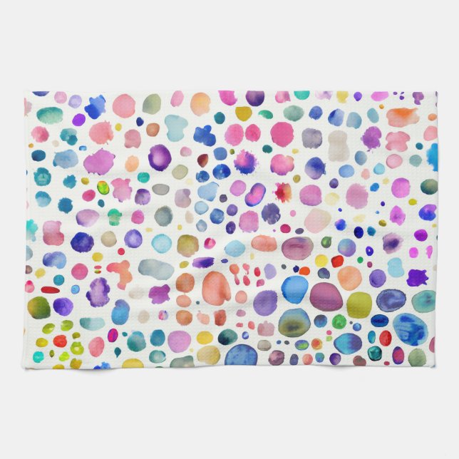 Linge De Cuisine Blobs aquarelle (Horizontal)
