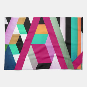 Linge De Cuisine Bloc géométrique Art brillant coloré tendance