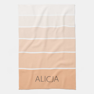Linge De Cuisine Blocs de couleurs - Pêcher Fuzz | Nom élégant