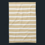 Linge De Cuisine Blonde bandes neutres<br><div class="desc">Motifs à bandes horizontales dans une palette de couleurs chaudes et neutres.</div>