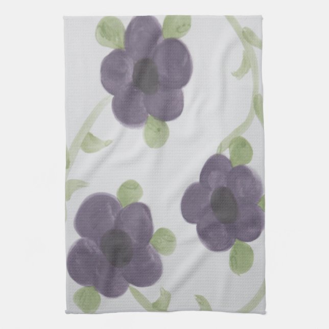 Linge De Cuisine Blooms pourpres (Vertical)