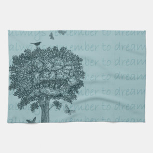 Linge De Cuisine Blue Birds Papillons Dream Tree