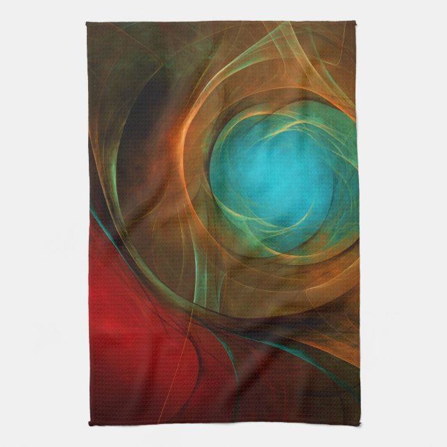 Linge De Cuisine Blue Eye Moderne Abstrait Art Cool Motif #16 (Vertical)