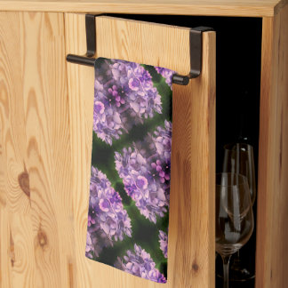 Linge De Cuisine Blue Hydrangea Petals Motif d'art Abstrait