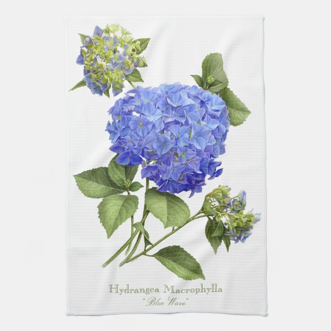 Linge De Cuisine Blue Hydrangeas (Vertical)