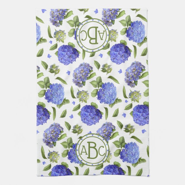 Linge De Cuisine Blue Hydrangeas (Vertical)