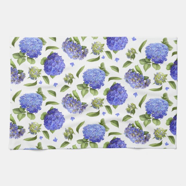 Linge De Cuisine Blue Hydrangeas (Horizontal)