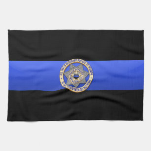 Linge De Cuisine Blue Line mince diminuent et Badge
