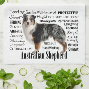 Linge De Cuisine Blue Merle Australian Shepherd