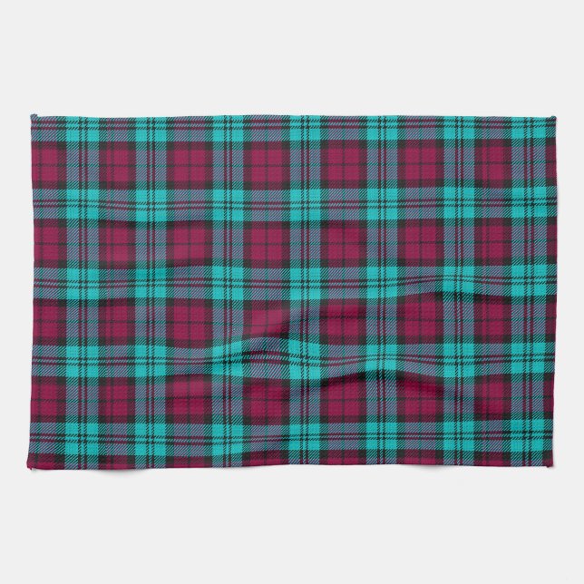 Linge De Cuisine Blue Red Campbell Tartan Blackwatch Plaid (Horizontal)
