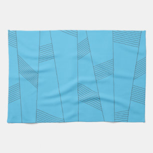 Linge De Cuisine Blue, simple, elegant, abstract line pattern