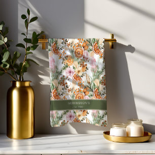 Linge De Cuisine Bohème bohème rustique hiver agrumes Noël