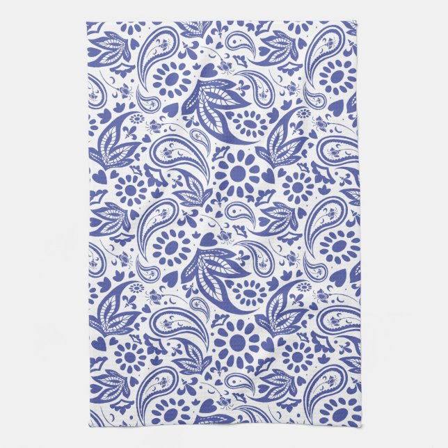 Linge De Cuisine Boho Chic Pretty Paisley Motif (Vertical)