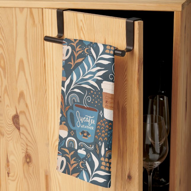 Linge De Cuisine Boho épice citrouille automne (Pliage en tiers)