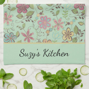 Linge De Cuisine Boho Fleur sauvage Floral Whimsical Country Cottag