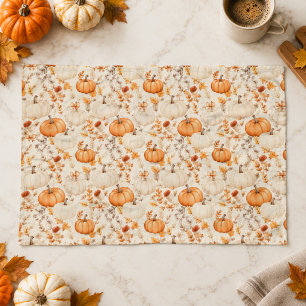 Linge De Cuisine Boho Pumpkin Doodle Automne Sans Couture