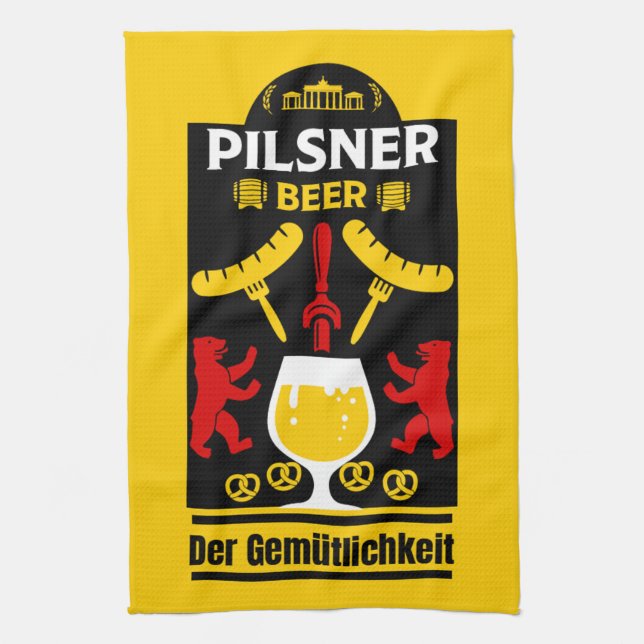 Linge De Cuisine Boissons allemandes de bière Pilsner (Vertical)