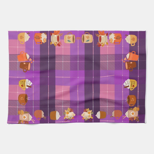 Linge De Cuisine Boissons d'automne (Horizontal)