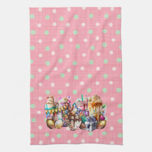 Linge De Cuisine Boissons de café chic Bunny de Pâques