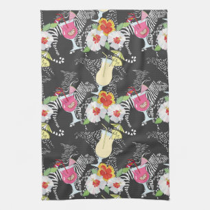 Linge De Cuisine Boissons tropicales avec des animaux