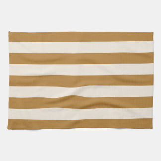Linge De Cuisine Bold Gold and Cream Stripe
