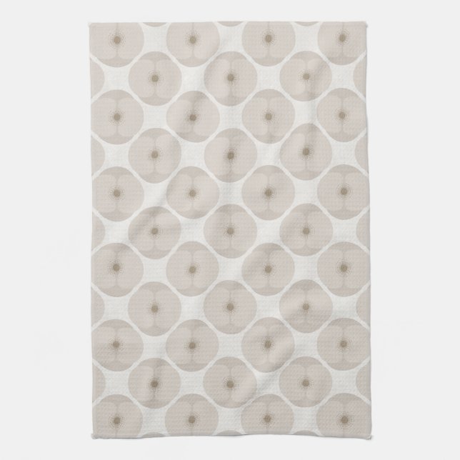 Linge De Cuisine Bold Minimalist Poppy Textured Floral Cream (Vertical)