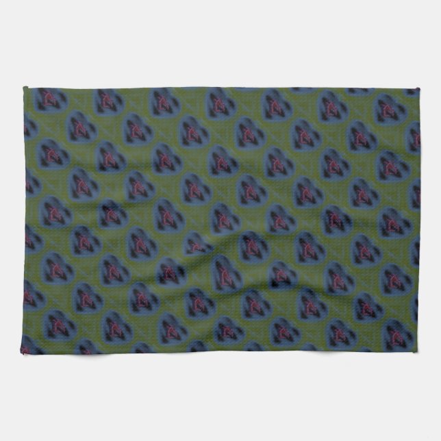 Linge De Cuisine Bon Courage Mon coeur design d'art (Horizontal)