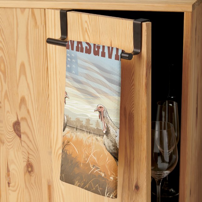 Linge De Cuisine BON THANKSGIVING ! Don d'homme modifiable (Pliage en tiers)