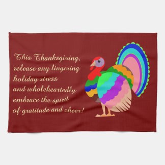 Linge De Cuisine Bon thanksgiving. Fleurs design polonaises.
