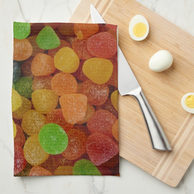 Linge De Cuisine Bonbons Gélifiés Colorés (Quart Plié)