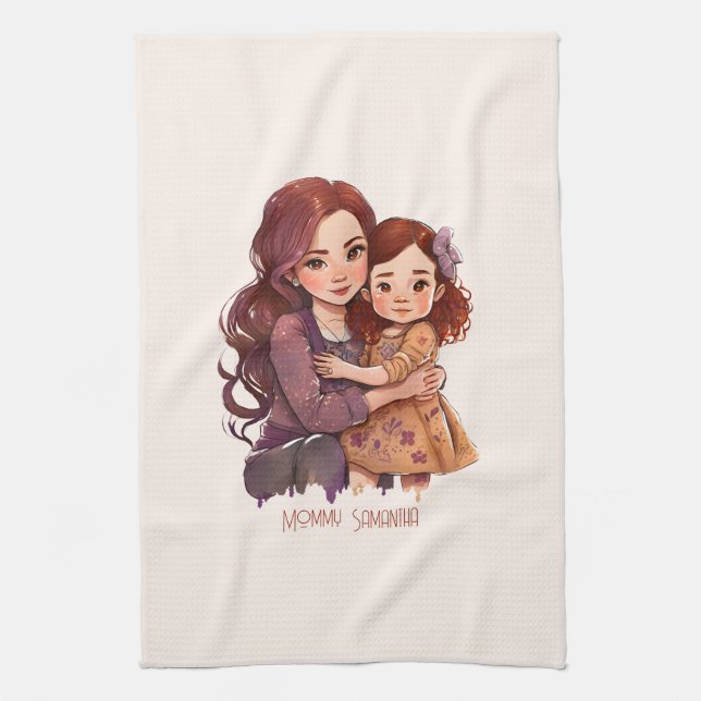 Linge De Cuisine Bond adorable maman et fille (11) (Vertical)