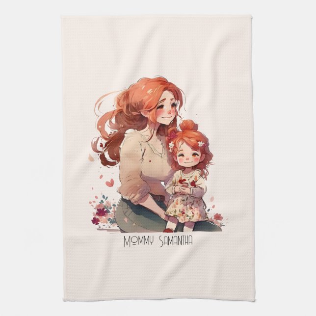 Linge De Cuisine Bond adorable maman et fille (13) (Vertical)