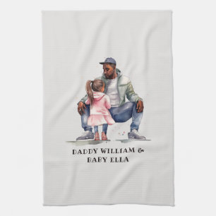 Linge De Cuisine Bond père noir et fille