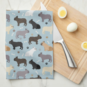 Linge De Cuisine Bones et pattes de Bulldog