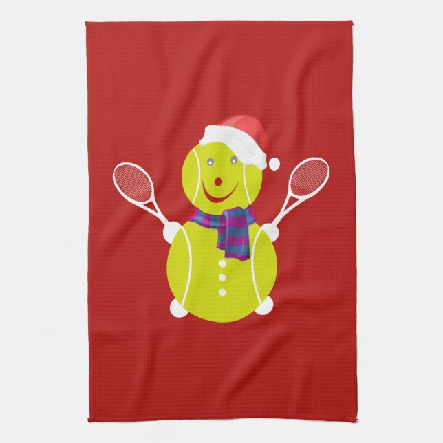 Linge De Cuisine Bonhomme de neige de tennis (Vertical)