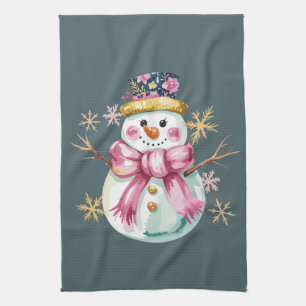 Linge De Cuisine Bonhomme de neige féminin Vacances d'hiver Noël Mi