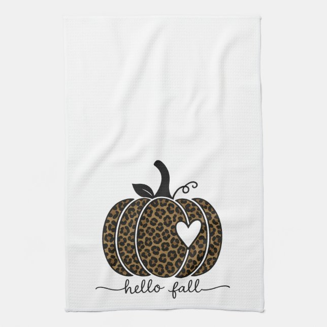 Linge De Cuisine Bonjour Automne Feuilles De L'Automne Cosy Automne (Vertical)