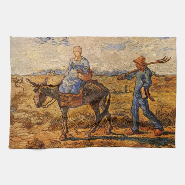 Linge De Cuisine Bonjour, Couple paysan par Vincent van Gogh (Horizontal)