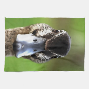 Linge De Cuisine Bonjour Ducky Quirky Duck Portrait