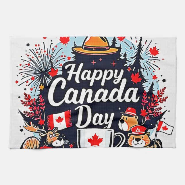 Linge De Cuisine Bonne fête du Canada (Horizontal)